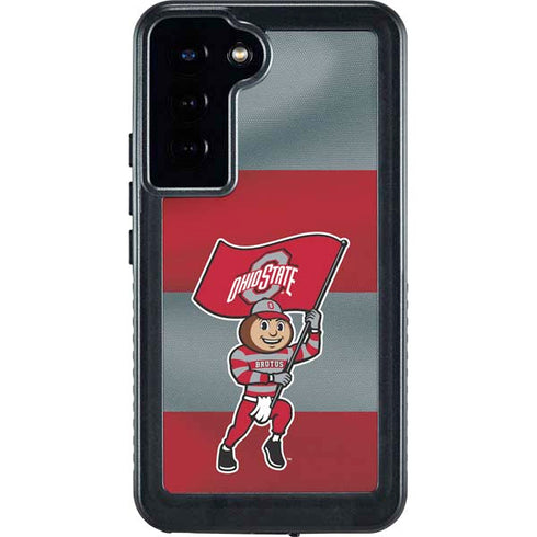 Ohio State University OSU Buckeyes Flag Galaxy S24 Plus Waterproof Case